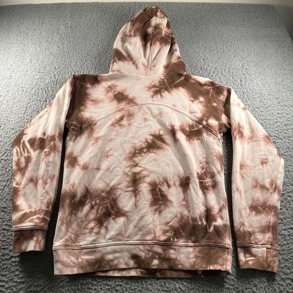 Lululemon All Yours Hoodie Womens 6 Earth Dye Pullover Pink Brown Fleece‎